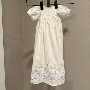 Vintage pillowcase embroidered doll dress